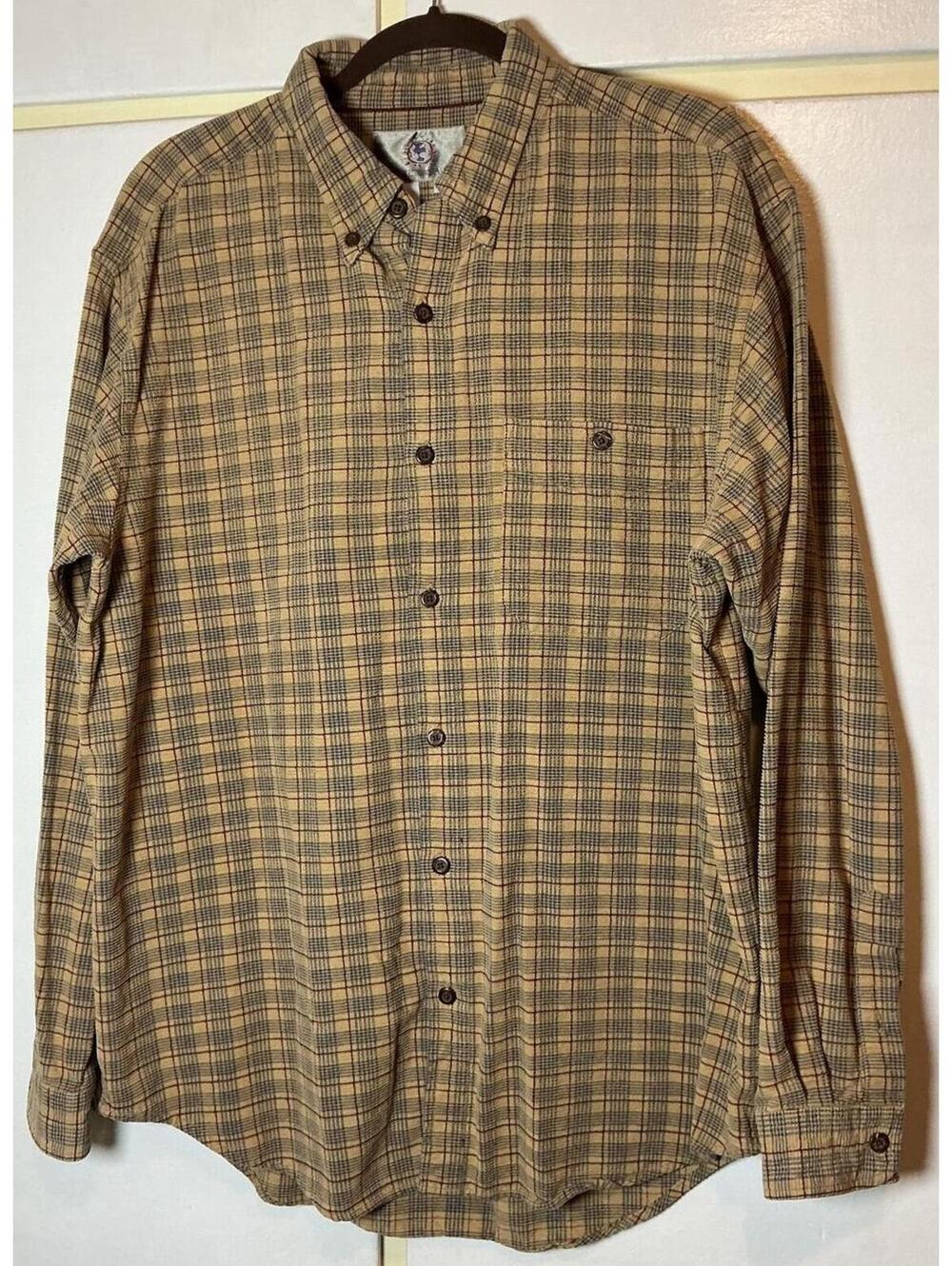 Territory Ahead Men's long sleeve Size large L Plaid Corduroy Button-down
